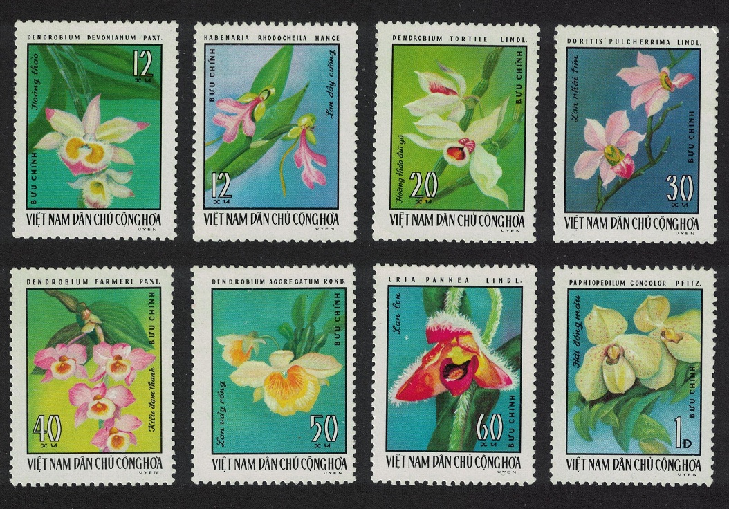 Vietnam Orchids 8v Imperf 1976 MNH SG#N864-N871 MI#857U-864U