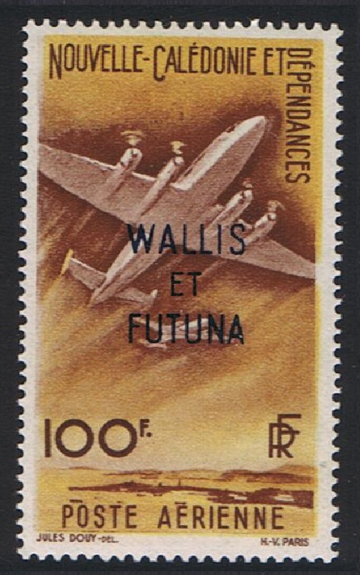 Wallis and Futuna Airmail Overprint 100f 1949 MNH SG#158