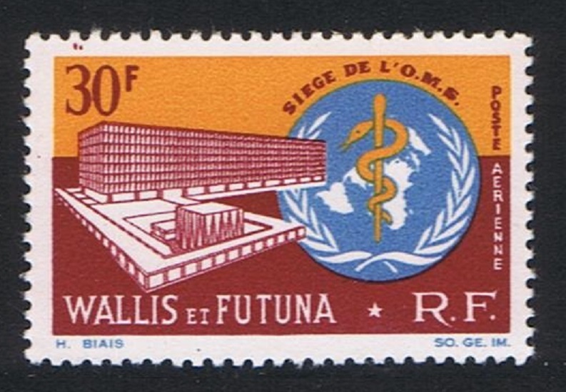 Wallis and Futuna Inauguration of WHO Headquarters Airmail 1966 MNH SG#191 Sc#C25