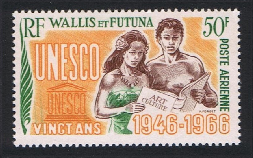 Wallis and Futuna 20th Anniversary of UNESCO Airmail 1966 MNH SG#192