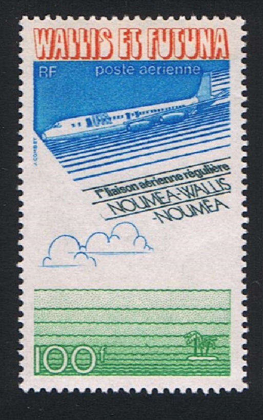 Wallis and Futuna 1st Regular Flight to New Caledonia 1975 MNH SG#243 MI#264 Sc#C60