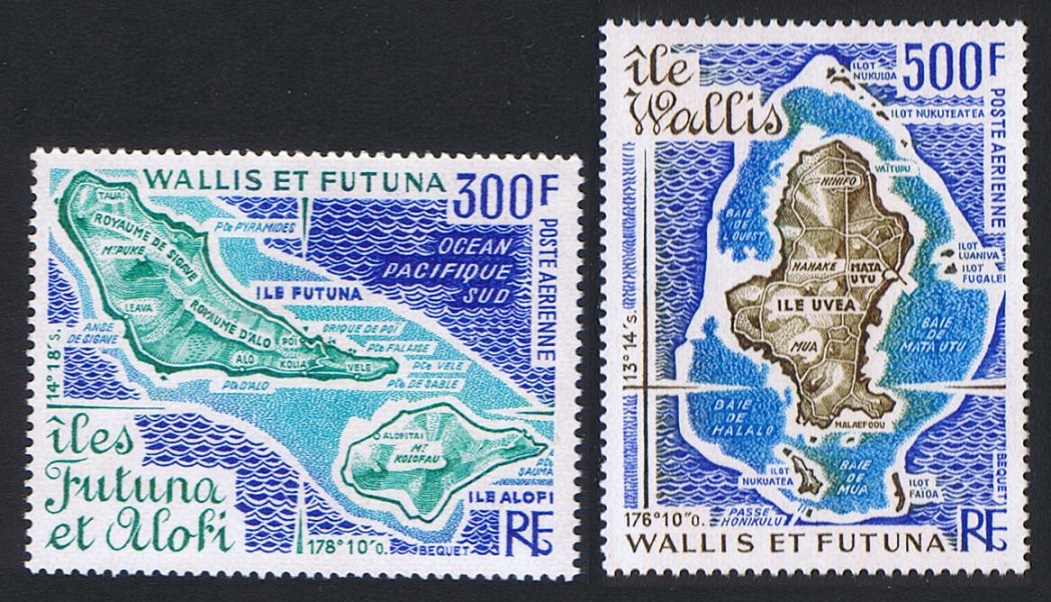 Wallis and Futuna Maps of Islands 2v 1978 MNH SG#282-283 Sc#C78-C79