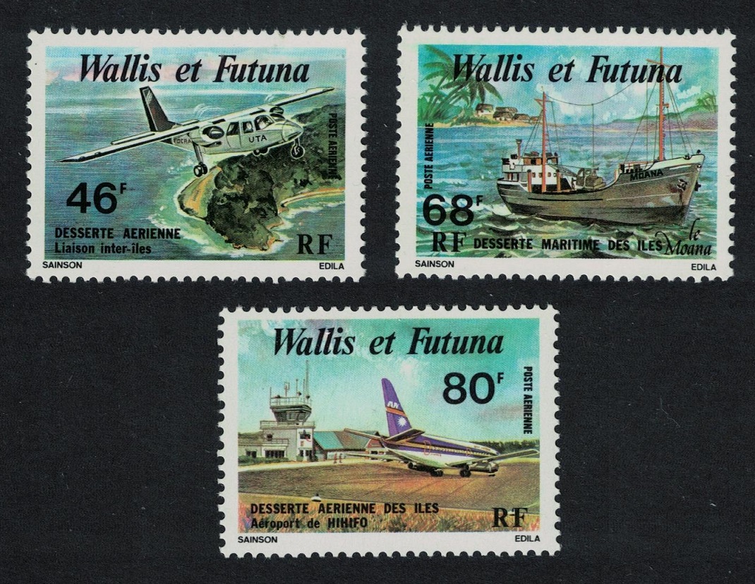 Wallis and Futuna Transport 3v 1979 MNH SG#307-309 Sc#C87-C89