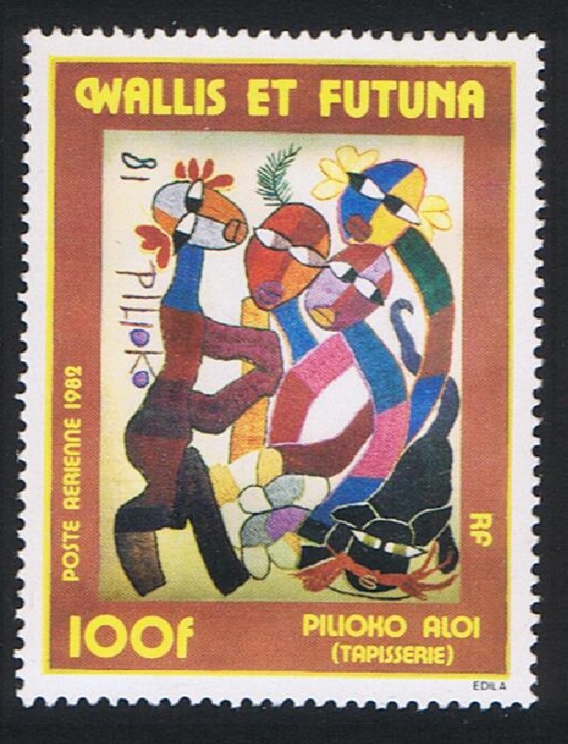 Wallis and Futuna &#39;Pilioko Aloi&#39; Tapestry Airmail 1982 MNH SG#389 Sc#C112