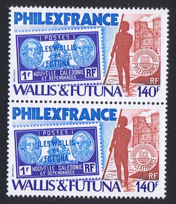 Wallis and Futuna &#39;Philexfrance 82&#39; Stamp Exhibition pair 1982 MNH SG#395 Sc#282