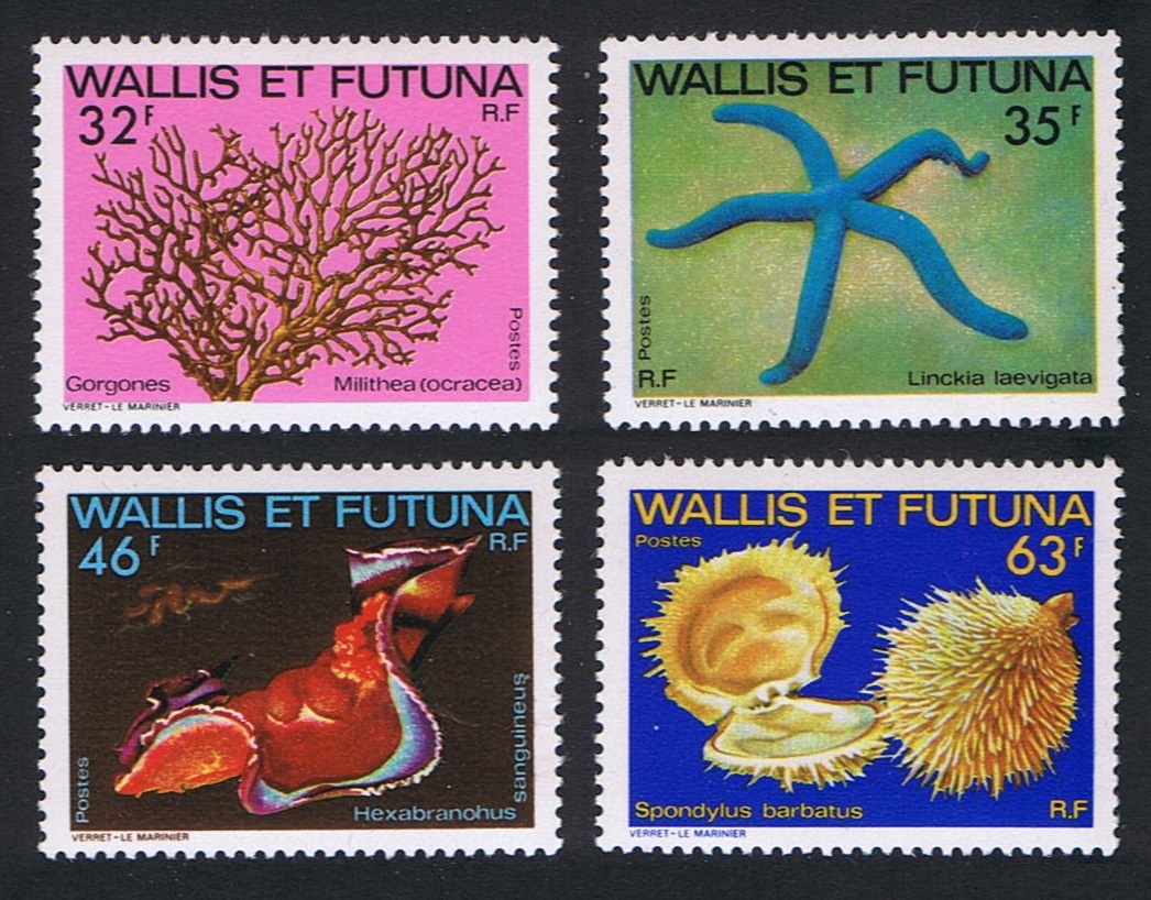 Wallis and Futuna Marine Life 4v 1982 MNH SG#410-413 Sc#294-297