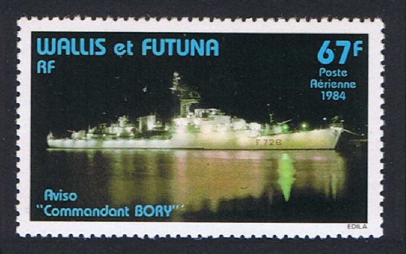 Wallis and Futuna Frigate &#39;Commandant Bory&#39; 1984 MNH SG#437 Sc#C129