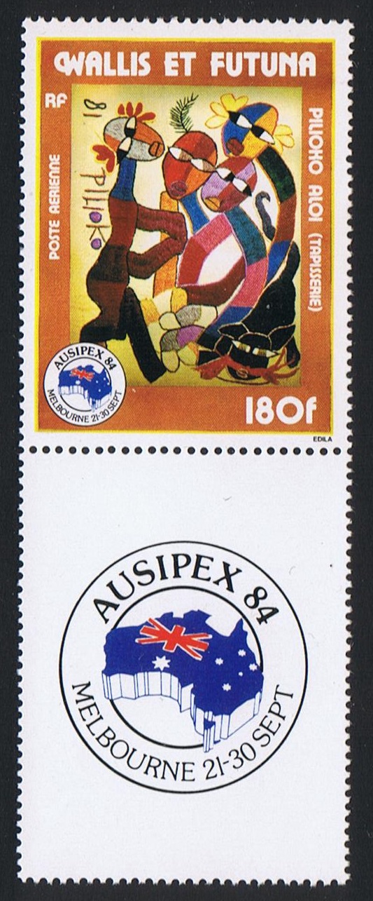 Wallis and Futuna Ausipex &#39;84 with label folded along perforation 1984 MNH SG#453 Sc#C136