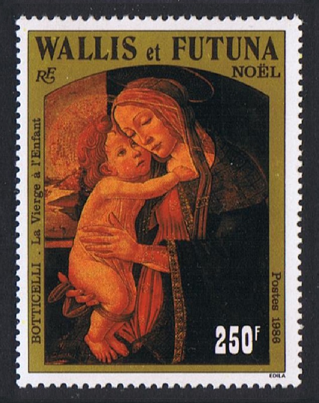 Wallis and Futuna Christmas Painting Botticelli 1986 MNH SG#500 Sc#346