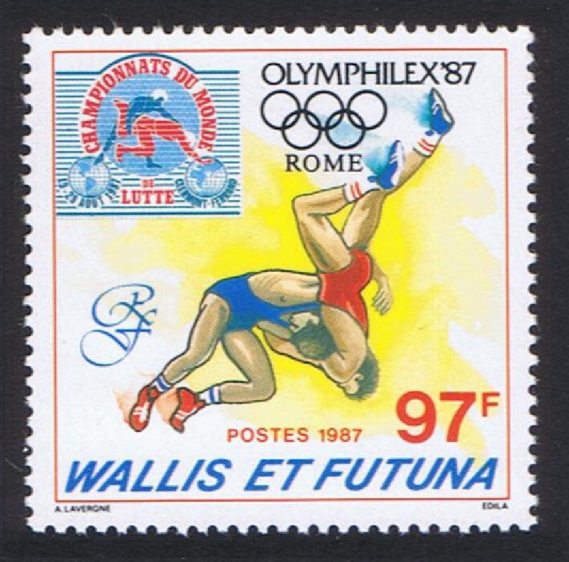 Wallis and Futuna &#39;Olympphilex 87&#39; Overprint 1987 MNH SG#517 Sc#360