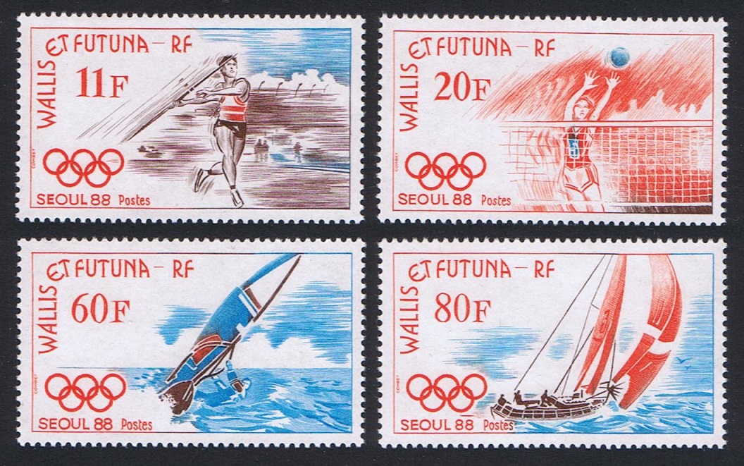 Wallis and Futuna Olympic Games Seoul 4v 1988 MNH SG#535-538 MI#555-558 Sc#372-375