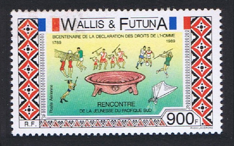 Wallis and Futuna Football Soccer Declaration of Human Rights 1989 MNH SG#549 MI#569 Sc#384