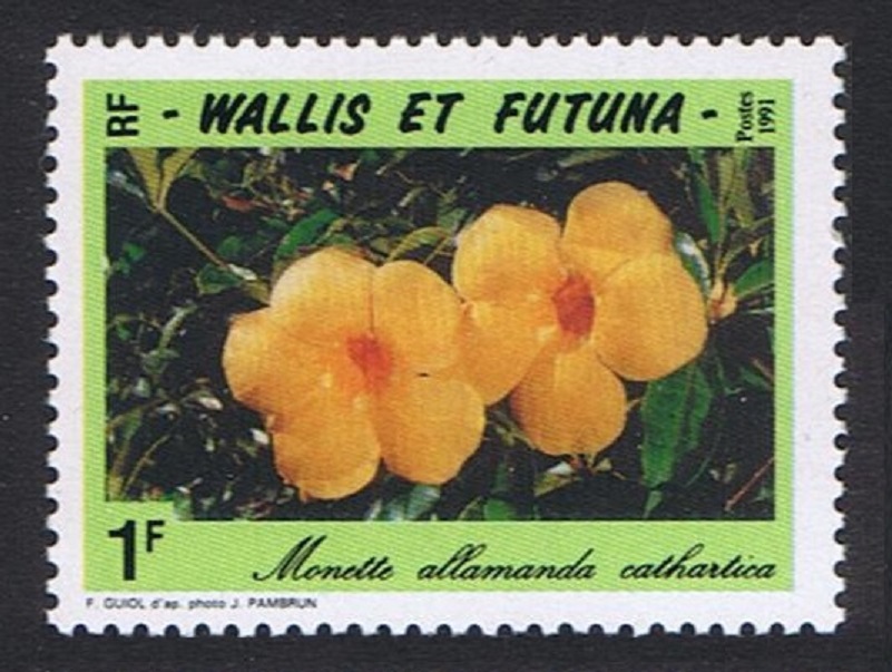 Wallis and Futuna Golden Trumpet Vine 1f 1991 MNH SG#589 Sc#416