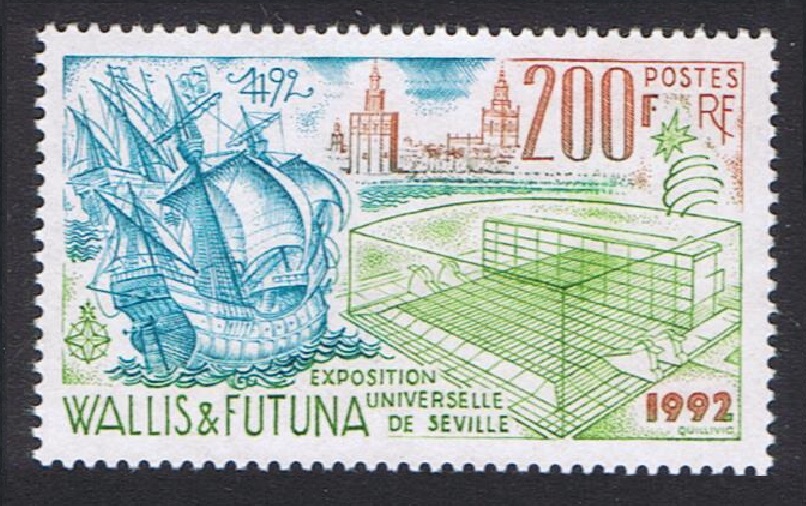 Wallis and Futuna Ship Columbus World Expo &#39;92 Seville 1992 MNH SG#598 Sc#425