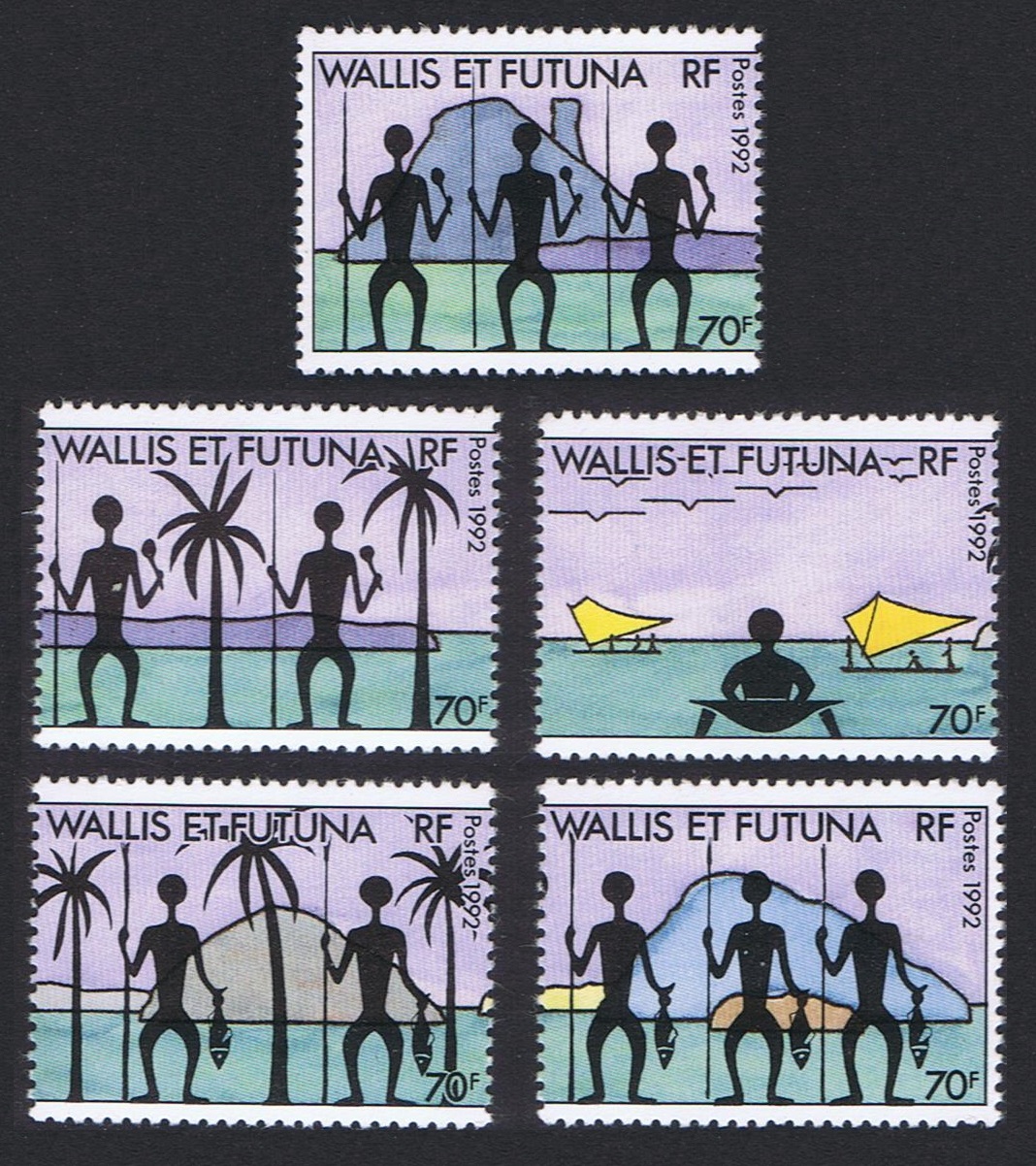 Wallis and Futuna Islands 5v 1992 MNH SG#606-610 Sc#436 a-e