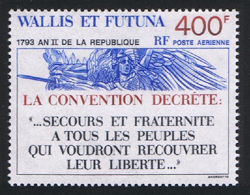 Wallis and Futuna First French Republic Second Year 1993 MNH SG#634 Sc#C174