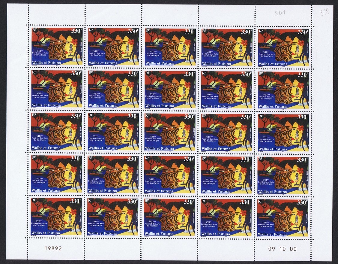 Wallis and Futuna 8th Pacific Arts Festival Full sheet 2000 MNH SG#766 Sc#532