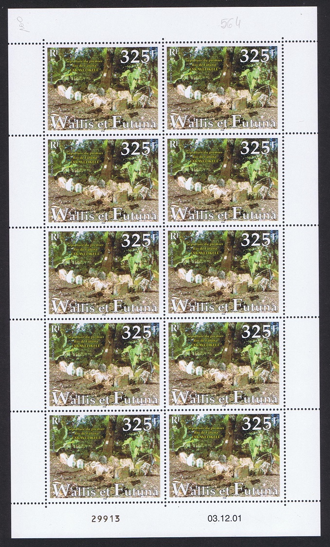 Wallis and Futuna First King of Wallis Full Sheet 2001 MNH SG#793 Sc#547