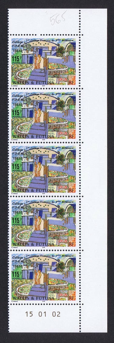 Wallis and Futuna Finemui College Strip of 5 stamps 2002 MNH SG#794 Sc#548