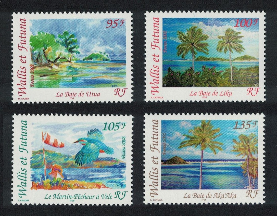 Wallis and Futuna Kingfisher Birds Landscapes 4v 2002 MNH SG#807-810 Sc#559