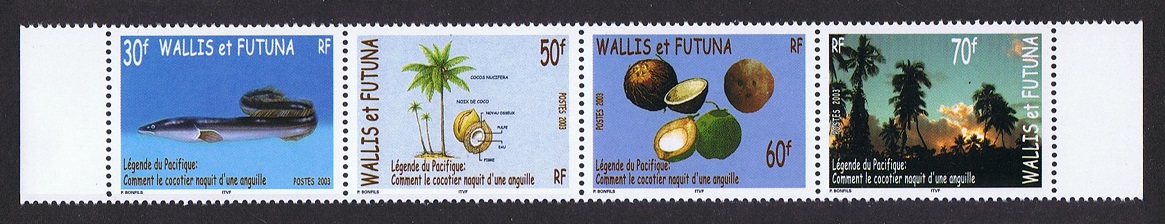 Wallis and Futuna Legends of the Pacific strip of 4v 2003 MNH SG#832-835 MI#849-852