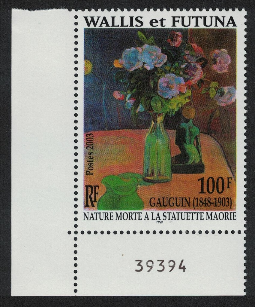 Wallis and Futuna &#39;Still-life&#39; Painting by Gauguin Corner Number 2003 MNH SG#837 Sc#572