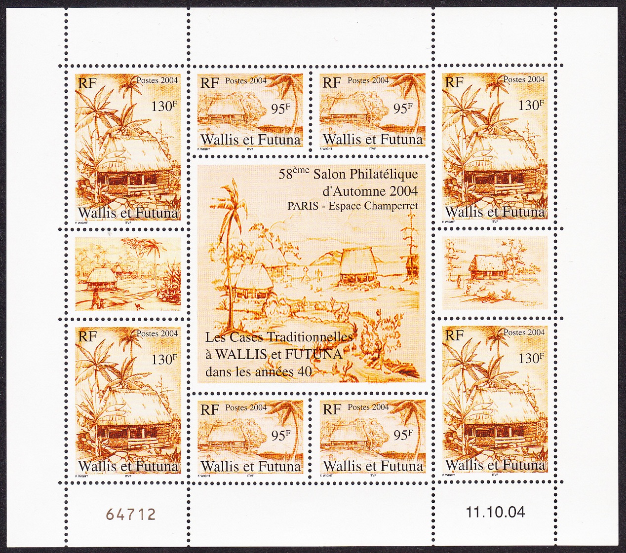 Wallis and Futuna 58th Autumn Stamp Show Sheetlet 2004 MNH SG#MS863 MI#888-889 Sc#595-596