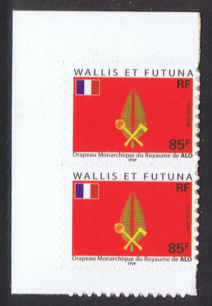 Wallis and Futuna Royal flag of the Kingdom of Sigave self adhesive pair 2006 MNH SG#888 Sc#616