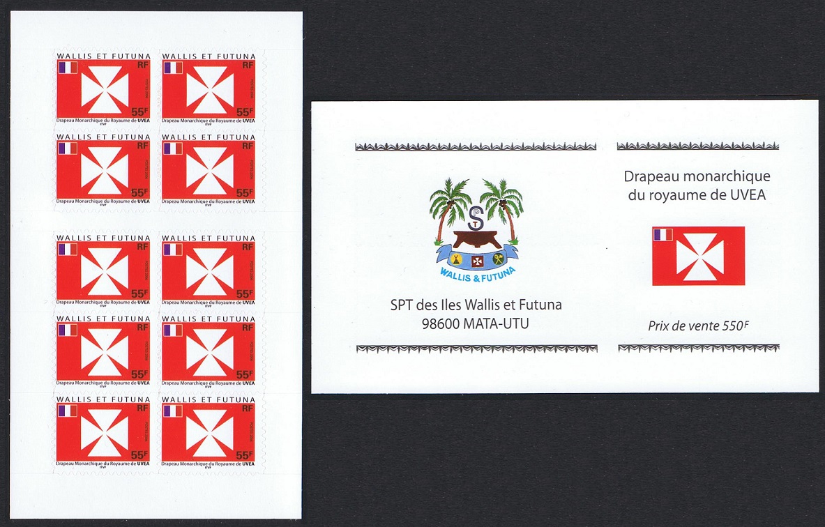 Wallis and Futuna Royal flag of the Kingdom of Uvea Booklet of 10v 2006 MNH SG#892