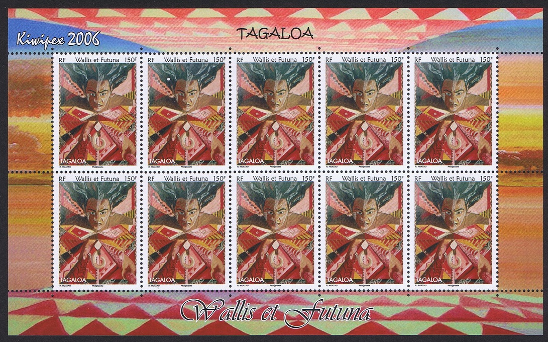 Wallis and Futuna Ancestral God &#39;Tagaloa&#39; Full Sheet 2006 MNH SG#906