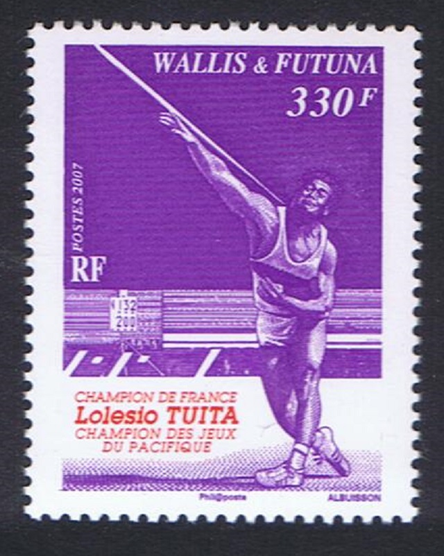 Wallis and Futuna Lolesia Tuita - French Javelin Champion 2007 MNH SG#916