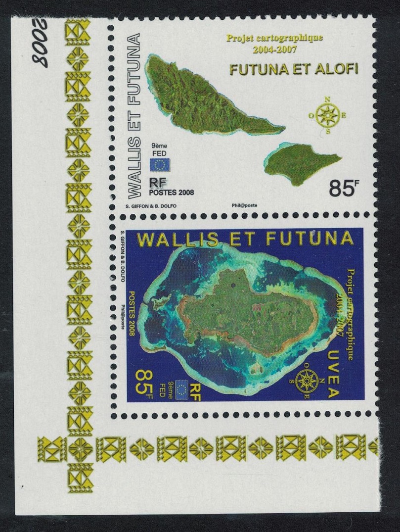 Wallis and Futuna Cartography 2v Pair T2 2008 MNH SG#930-931 MI#965-966 KB