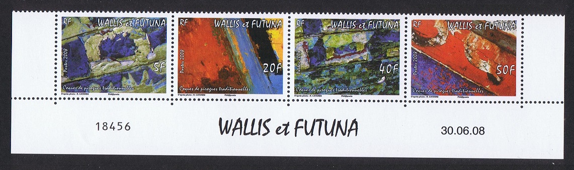 Wallis and Futuna Hulls of Traditional Canoes Bottom strip of 4v 2008 MNH SG#942-945