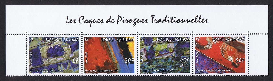 Wallis and Futuna Hulls of Traditional Canoes Top strip of 4v 2008 MNH SG#942-945