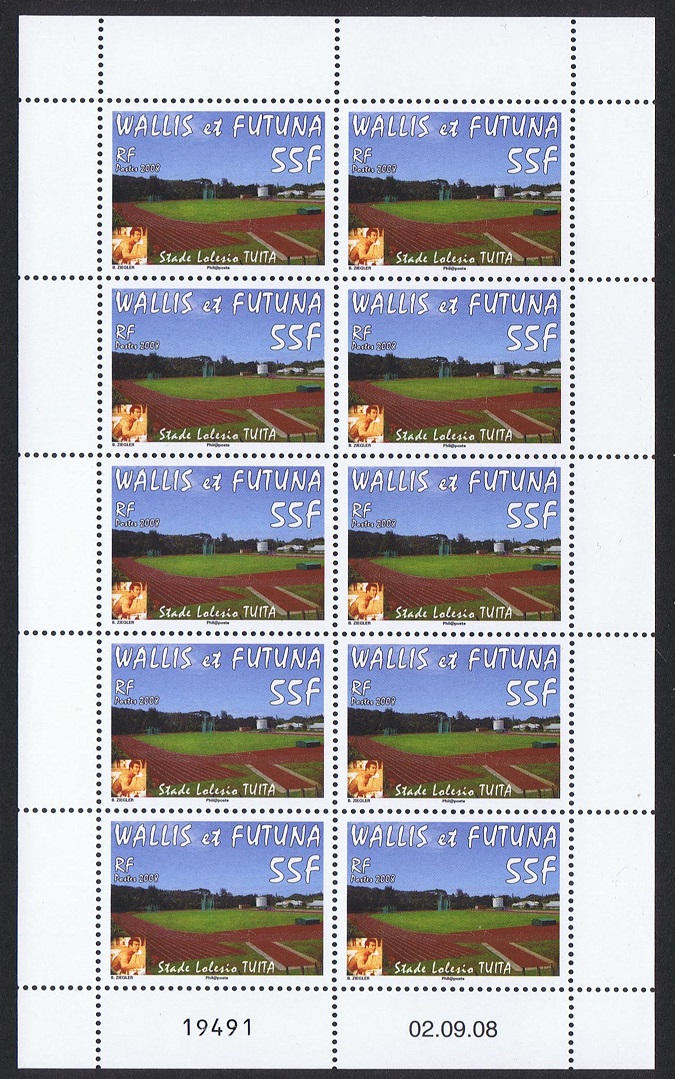 Wallis and Futuna Lolesio Tuita Stadium Full Sheet 2008 MNH SG#946