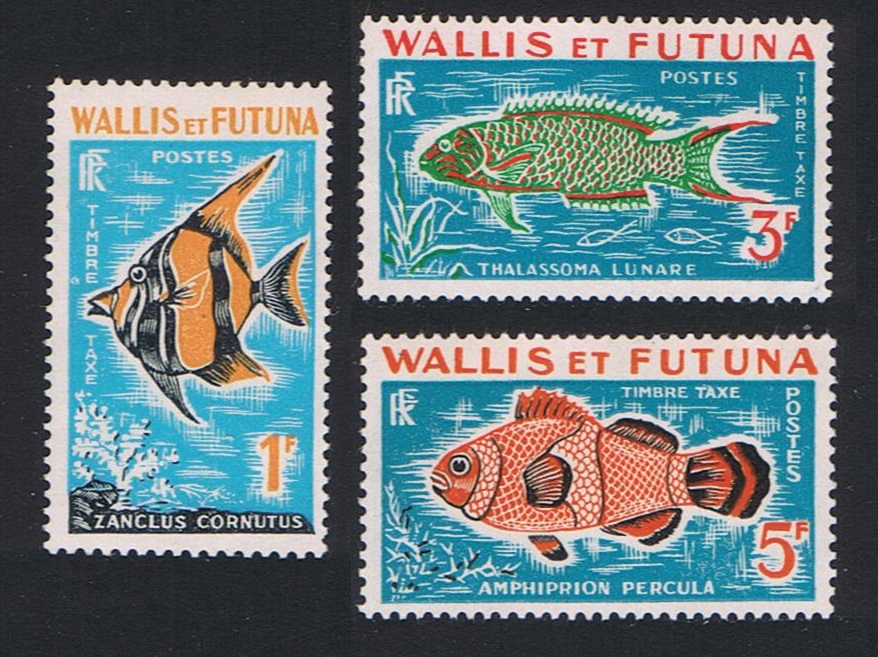 Wallis and Futuna Fish Postage Due 3v 1963 MNH SG#D182-D184 Sc#J37-J39