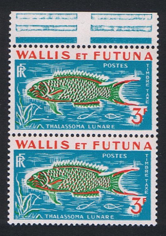 Wallis and Futuna Fish Postage Due 3f pair 1963 MNH SG#D183 Sc#J38