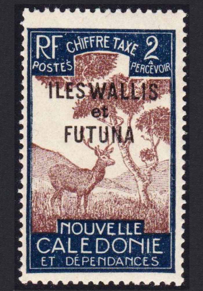 Wallis and Futuna Antelope Postage Due 2c White paper 1930 MNH SG#D85