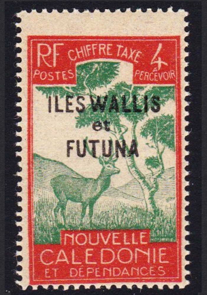 Wallis and Futuna Antelope Postage Due 4c Creme paper 1930 MNH SG#D86