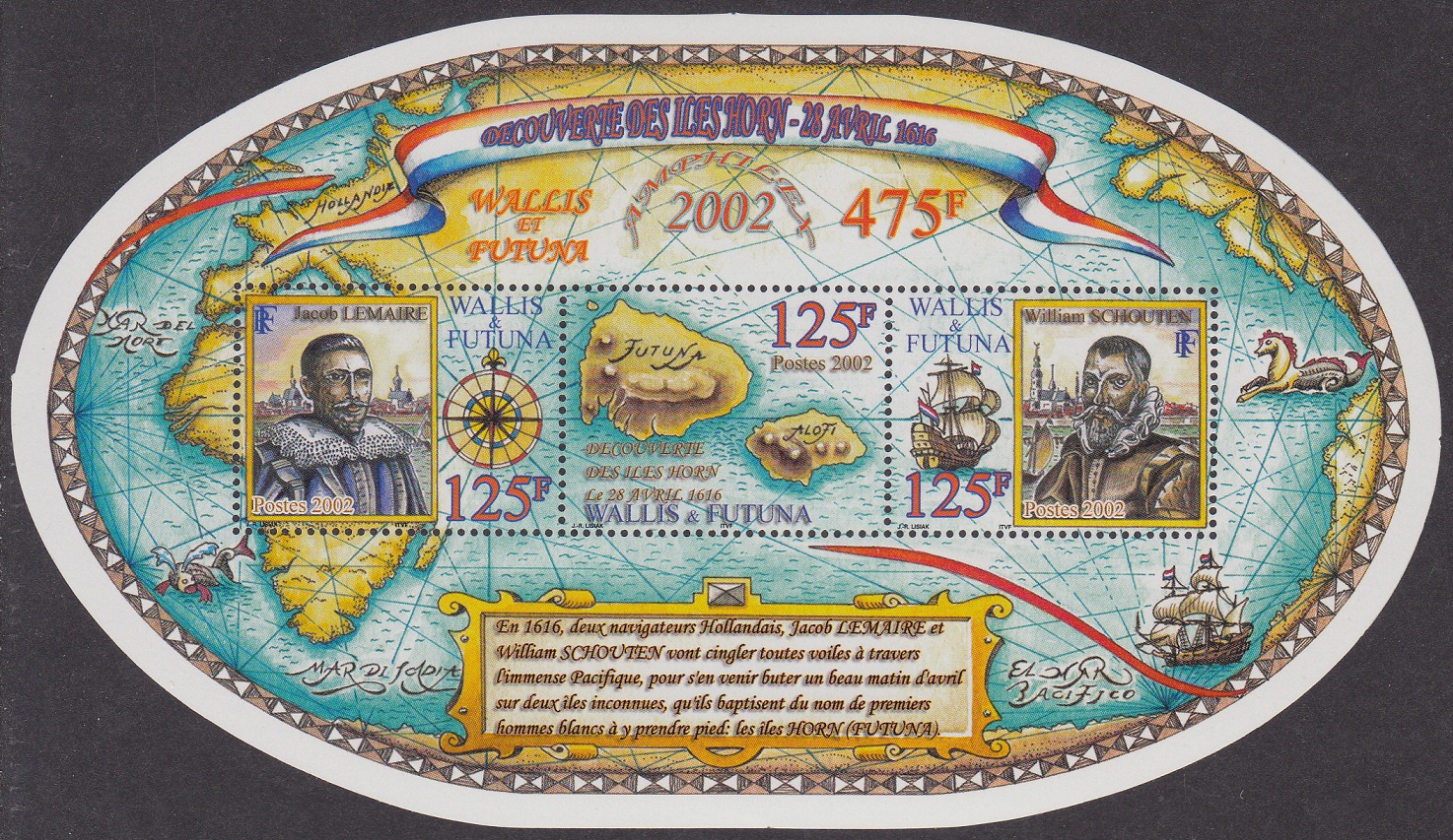 Wallis and Futuna Discovery of Futuna MS 2002 MNH SG#MS806a MI#Block 11 Sc#558d