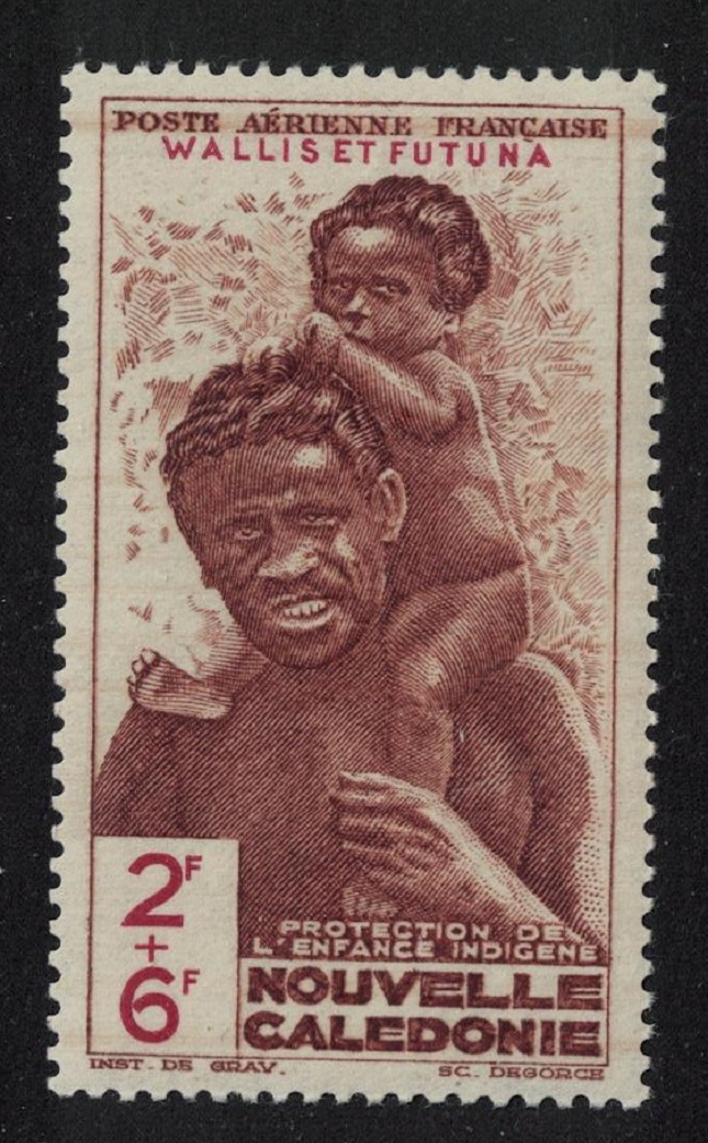 Wallis and Futuna Native Children&#39;s Welfare Fund 2f+6f 1942 MNH