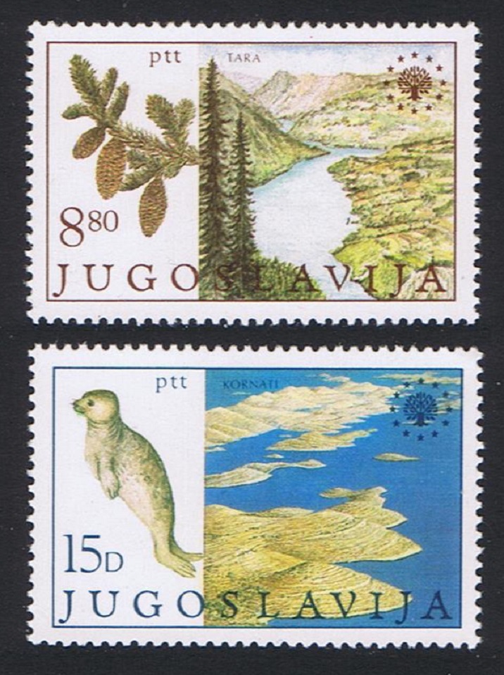 Yugoslavia Monk Seal Trees Nature Protection 2v 1982 MNH SG#2037-2038 Sc#1584-1585