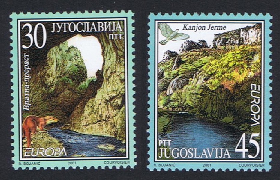 Yugoslavia Birds Water Resources Europa CEPT 2v 2001 MNH SG#3301-3302 Sc#2252-2253