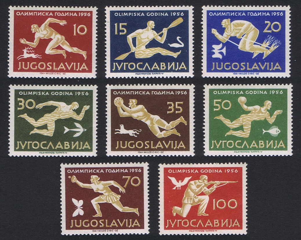 Yugoslavia Olympic Games 8v 1956 MNH SG#835-842 MI#804-811 Sc#461-468