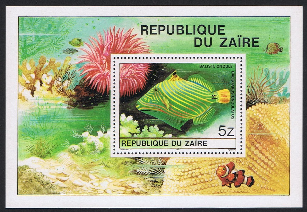 Zaire Tropical Fish MS 1980 MNH SG#MS1025 Sc#981A