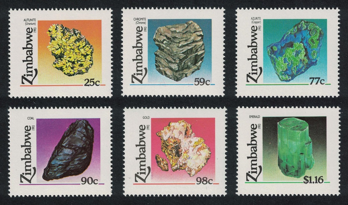 Zimbabwe Minerals 6v 1993 MNH SG#844-849